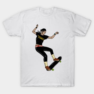 Diné woman skateboarding T-Shirt